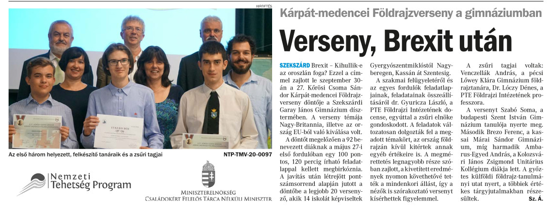Kárpát-medencei földrajzverseny